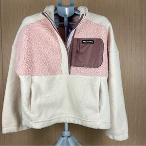 Columbia Pink and Cream Teddy Jacket